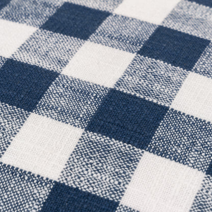 BARTON CHECK 45X45 CUSHION CASE NAVY