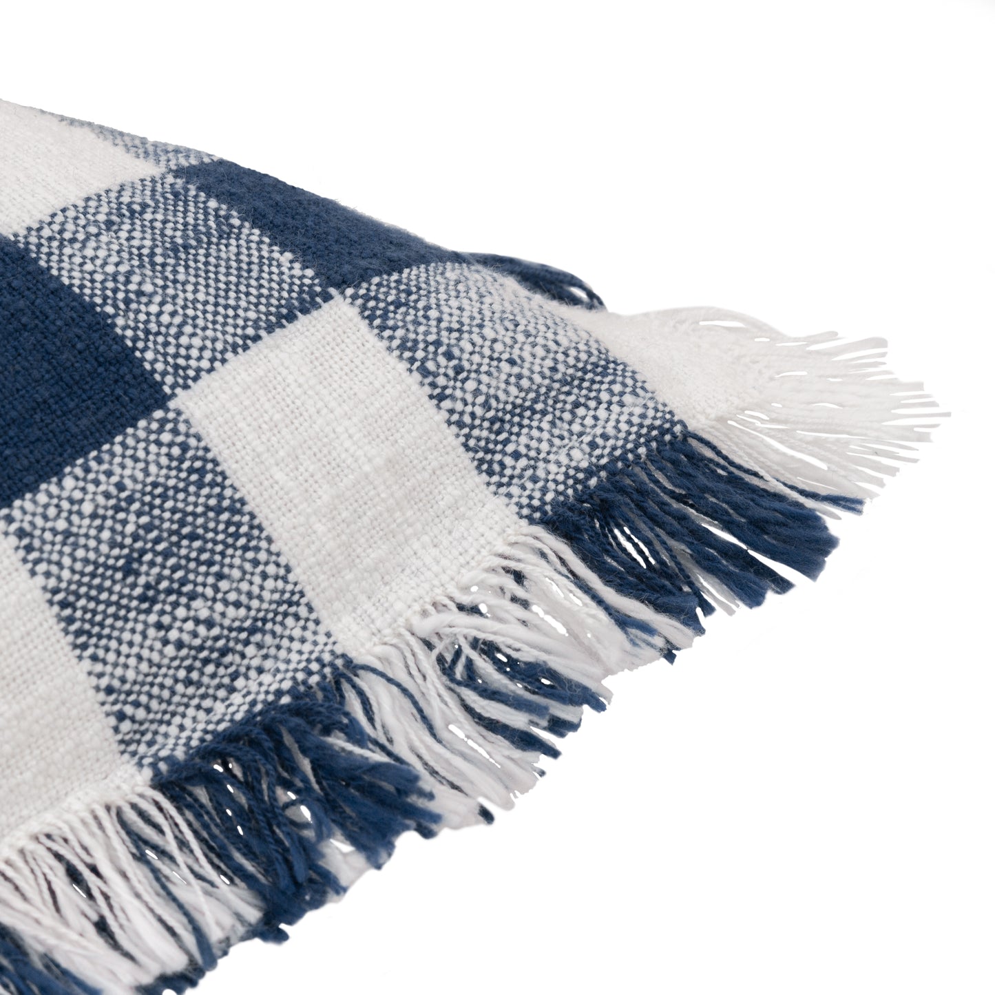 BARTON CHECK 45X45 CUSHION CASE NAVY
