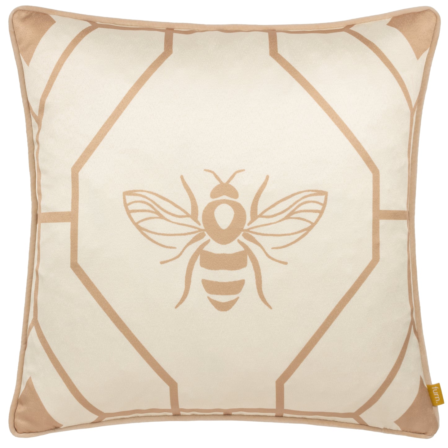 BEE DECO 43X43 CUSHION CASE CHAMPAGNE