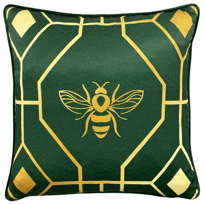 BEE DECO 43X43 CUSHION CASE EMERALD