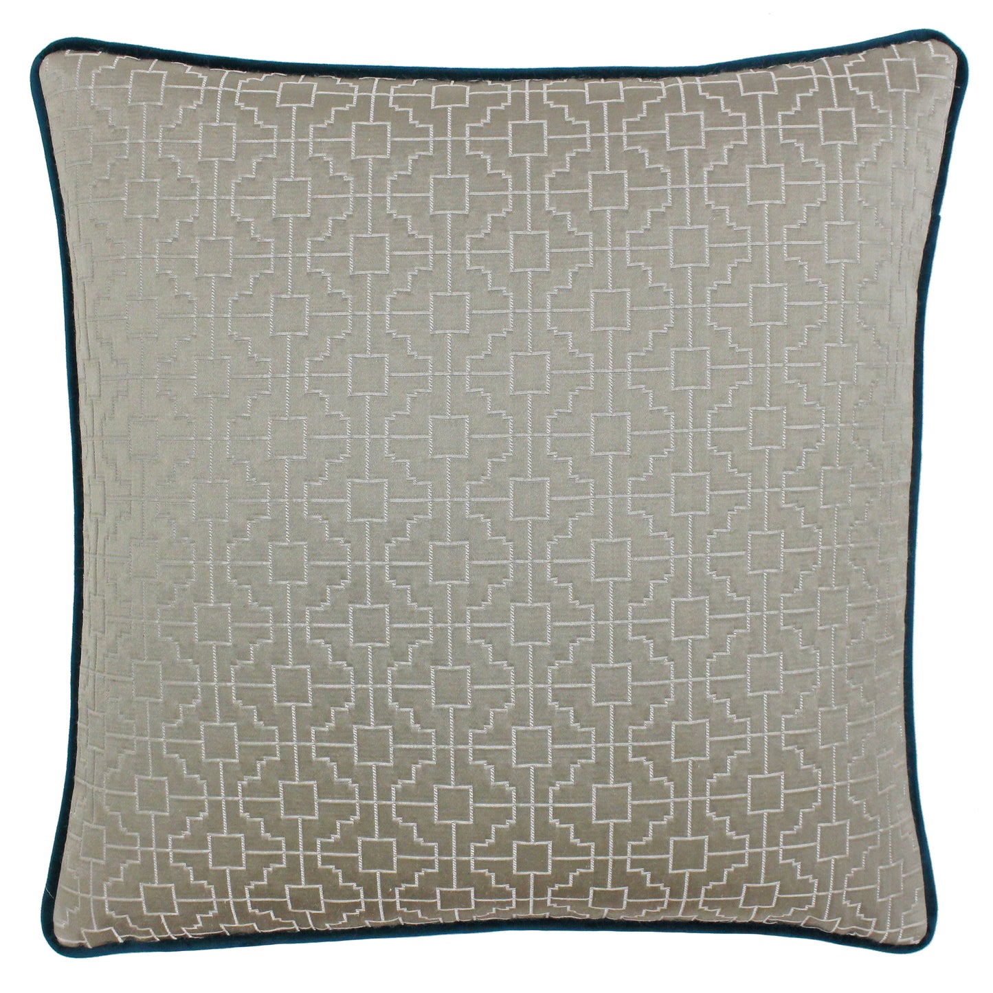 BELSIZE CUSHION CASE 45X45 TAUPE/TEAL