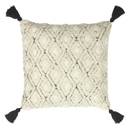 BERBERA 45X45 CUSHION COVER NATURAL/BLACK