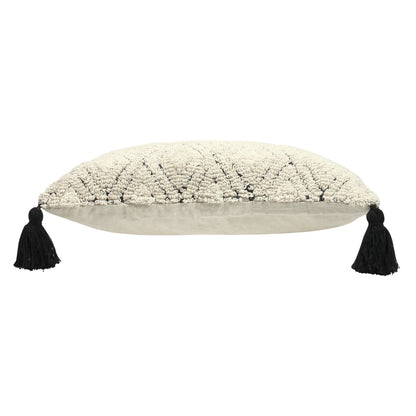 BERBERA 45X45 CUSHION COVER NATURAL/BLACK