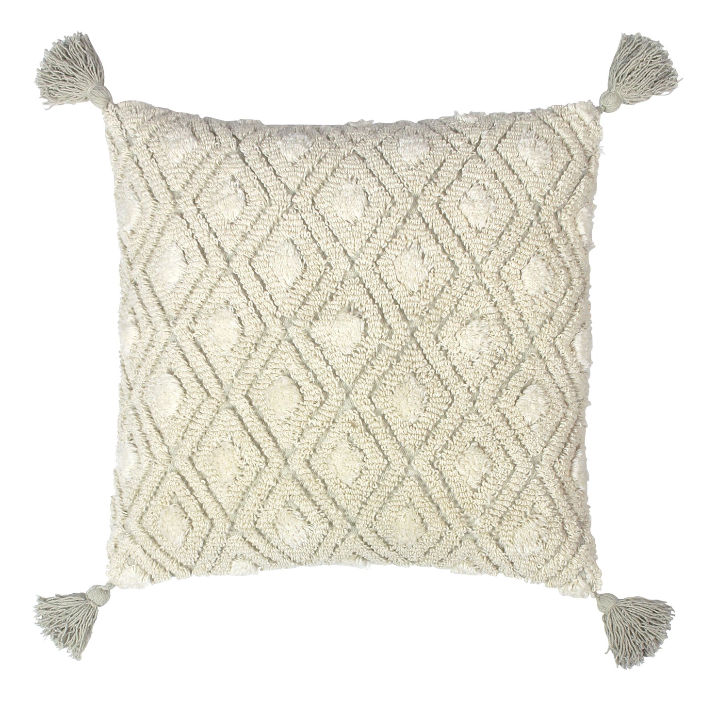 BERBERA 45X45 CUSHION COVER NATURAL/TAUPE
