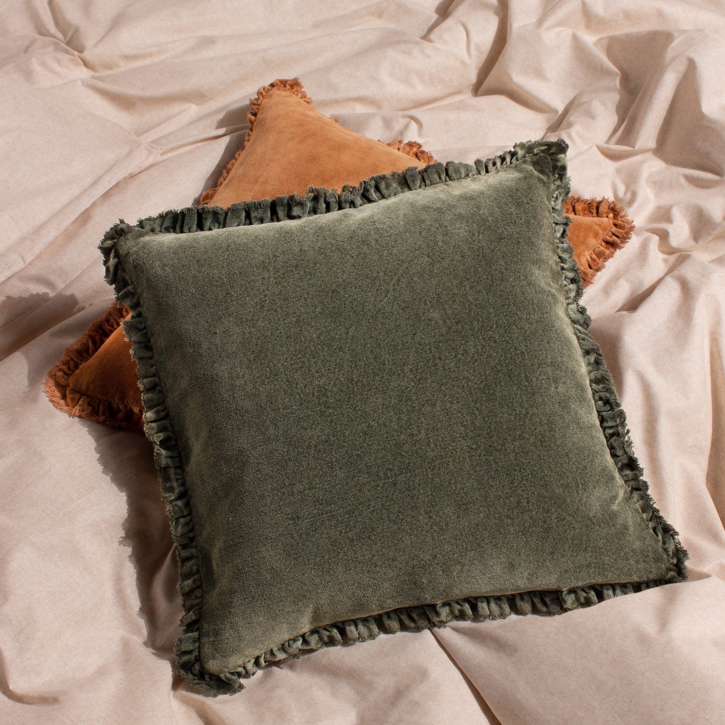 BERTIE 45X45 CUSHION CASE MOSS
