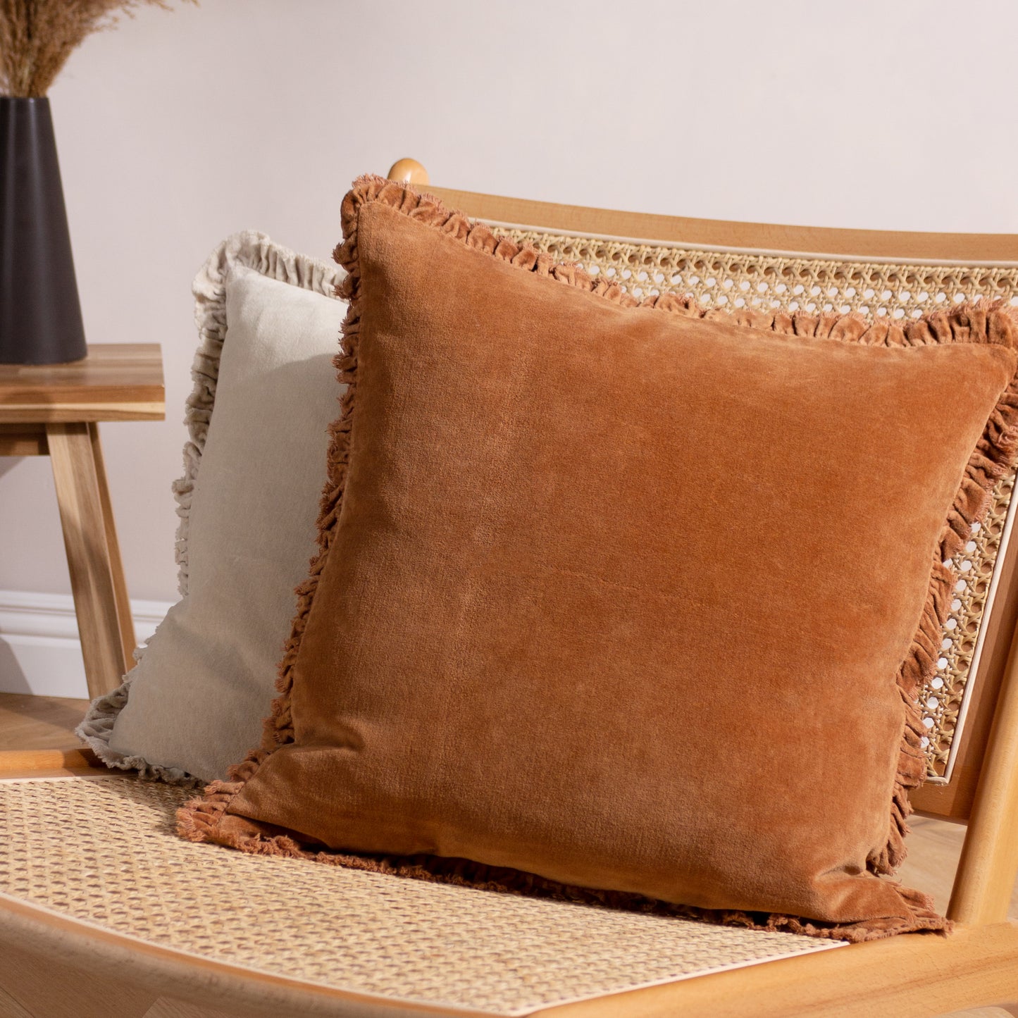 BERTIE 45X45 CUSHION CASE RUST