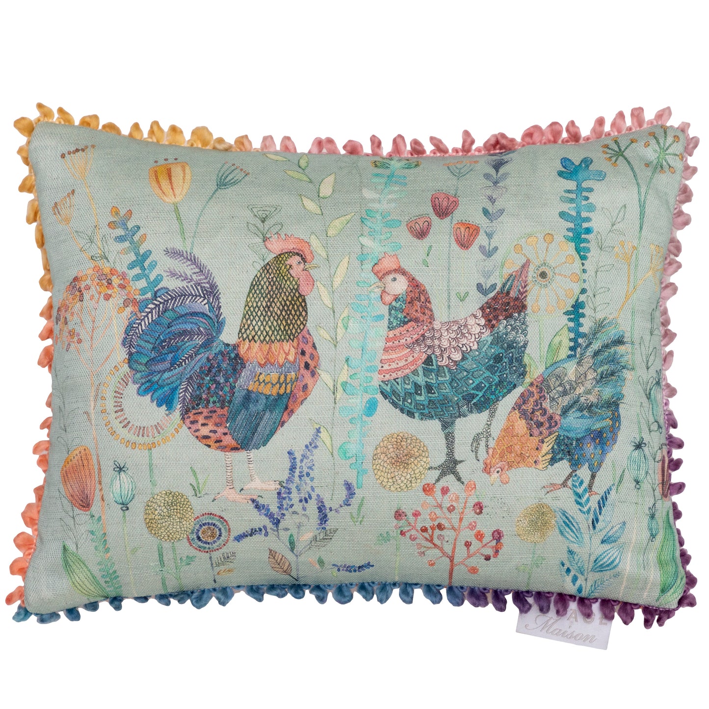 BILBURYFLOCK 25x35 CUSHION CASE ROBINS EGG
