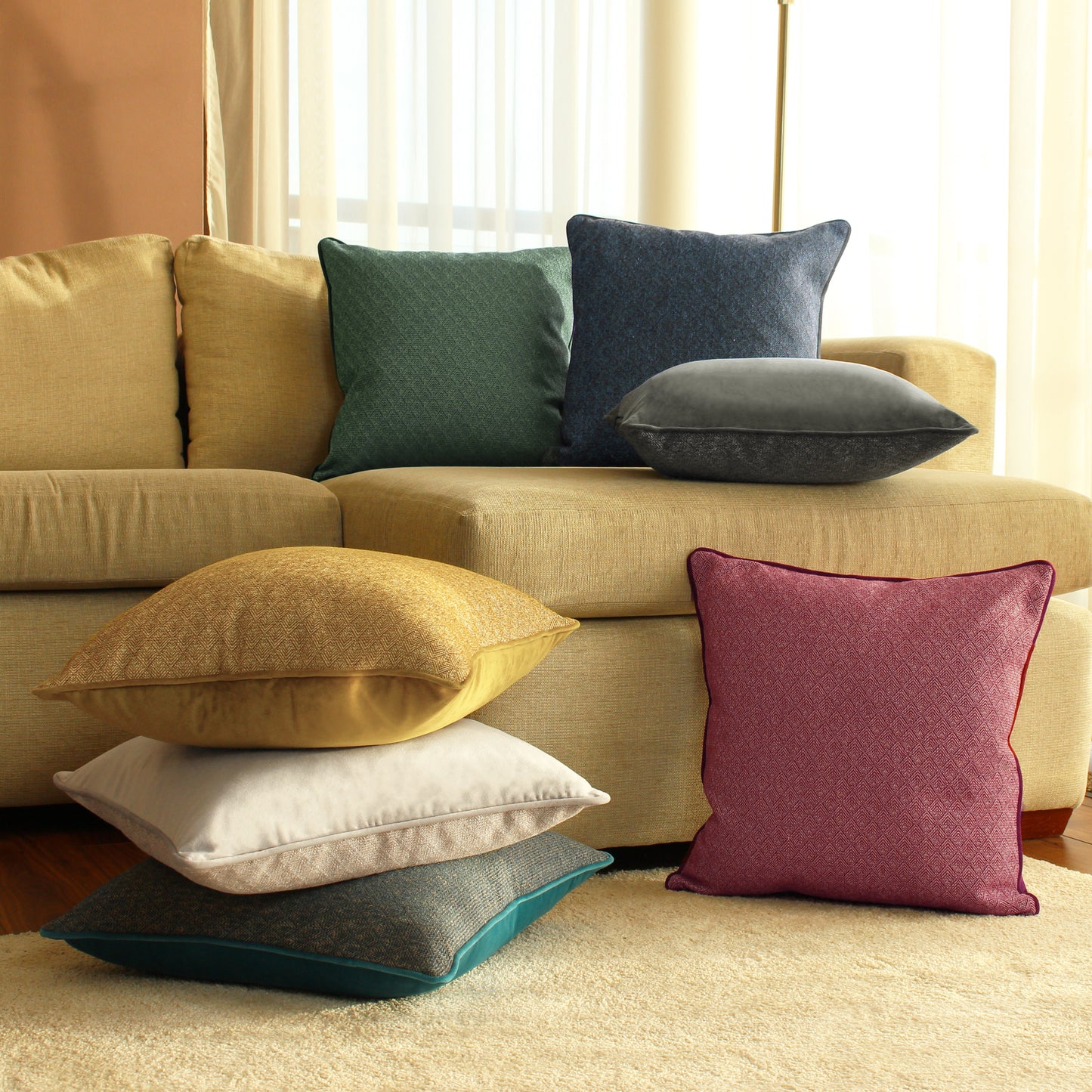 BLENHEIM 45X45 CUSHION COVER FOREST GREEN