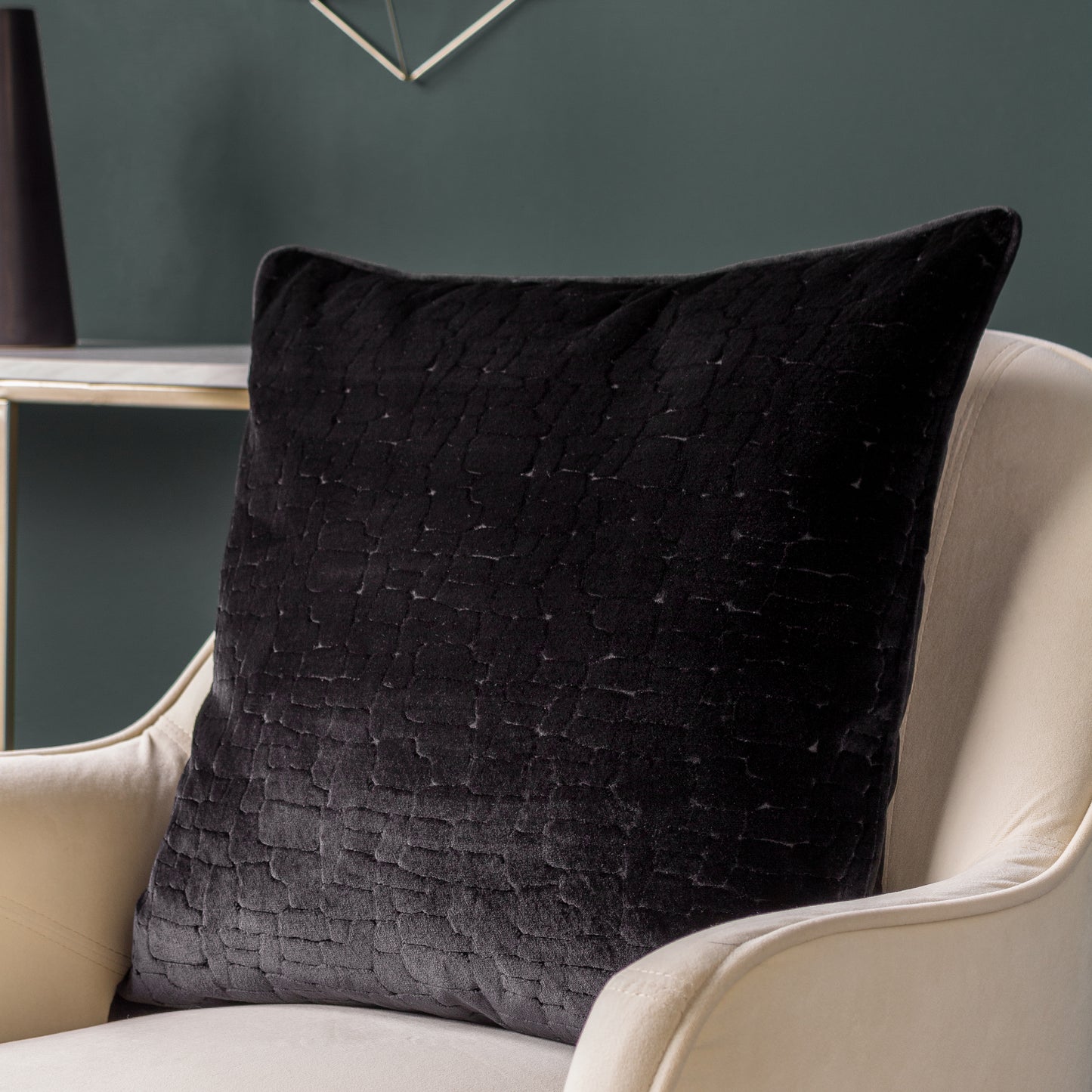 BLOOMSBURY 50X50 CUSHION CASE BLACK