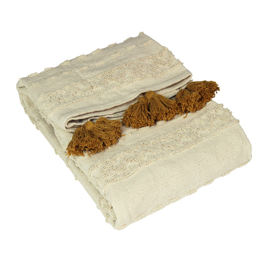 BOHO 130X180 THROW OCHRE