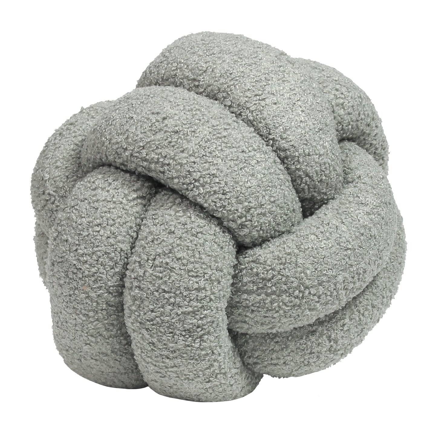 BOUCLE KNOT 30X30 FILLED CUSHION SILVER