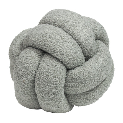 BOUCLE KNOT 30X30 FILLED CUSHION SILVER