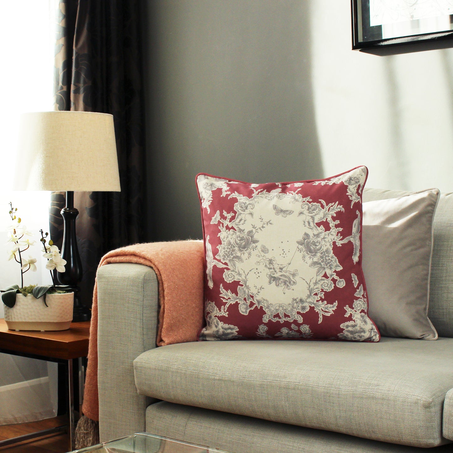 BURFORD 50X50 CUSHION COVER BERRY
