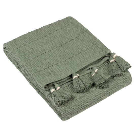 CALICHE WOVEN THROW 130X180 KHAKI