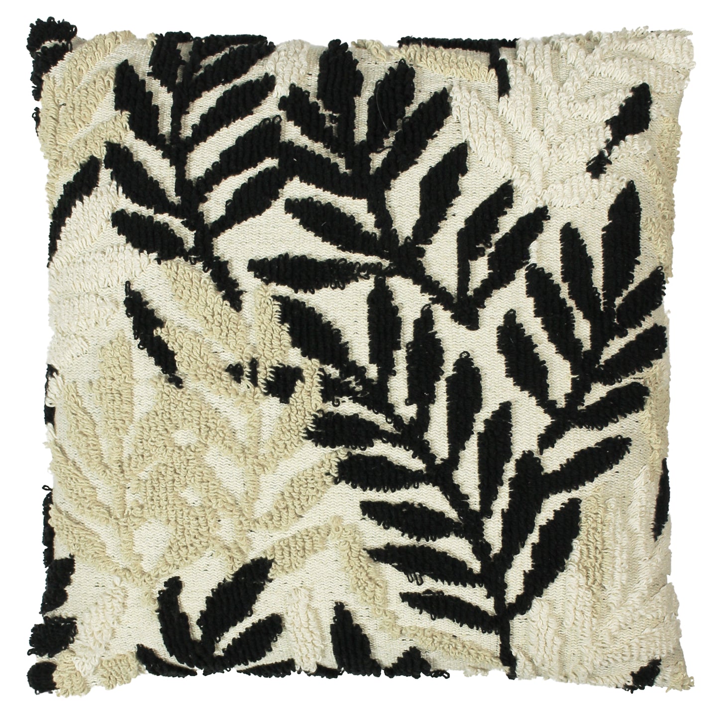CALIKO 45X45 CUSHION COVER NATURAL/BLACK