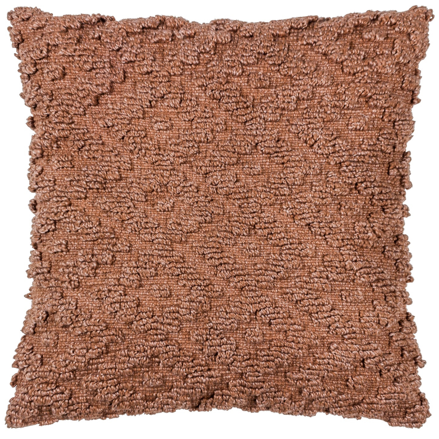 CALVAY 50X50 CUSHION CASE BAKED EARTH