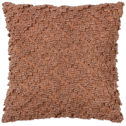 CALVAY 50X50 CUSHION CASE BAKED EARTH