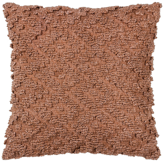 CALVAY 50X50 CUSHION CASE BAKED EARTH