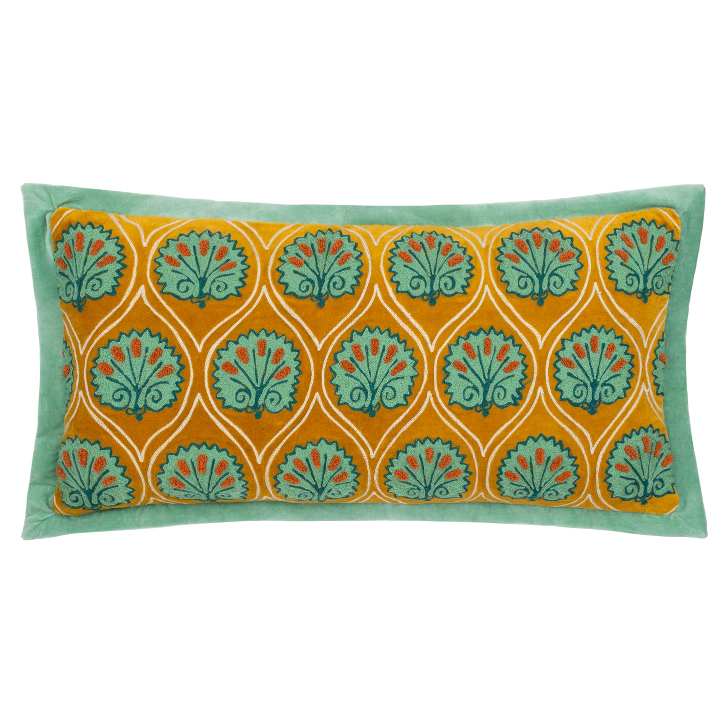 CASA 30X60 CUSHION CASE OCHRE/MARINE