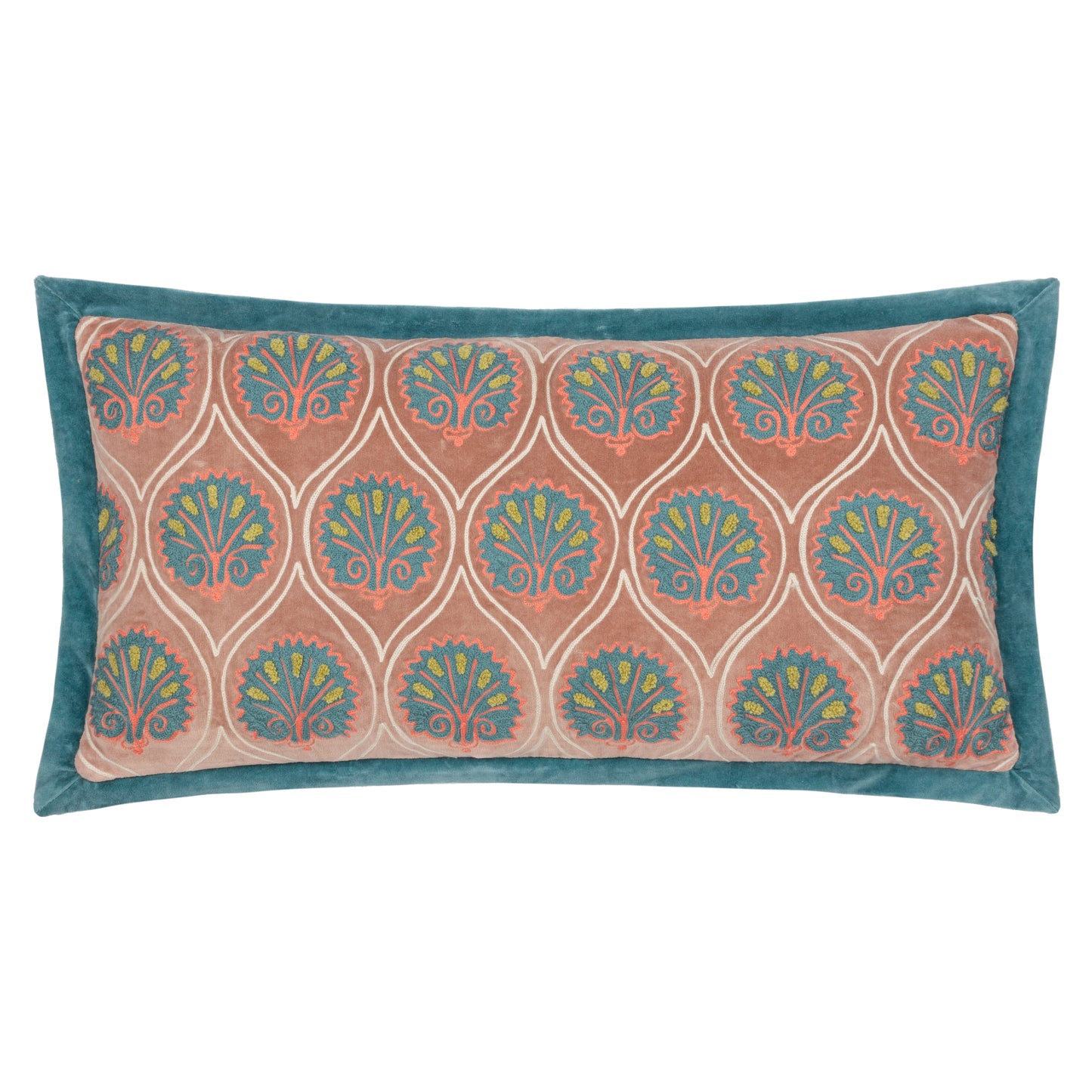 CASA 30X60 CUSHION CASE ROSE/FRENCH BLUE