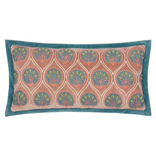 CASA 30X60 CUSHION CASE ROSE/FRENCH BLUE