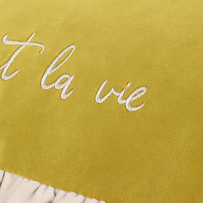 CEST LA VIE 30X50 CUSHION CASE GREEN