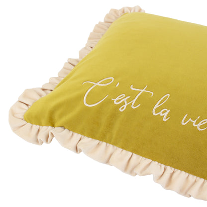 CEST LA VIE 30X50 CUSHION CASE GREEN