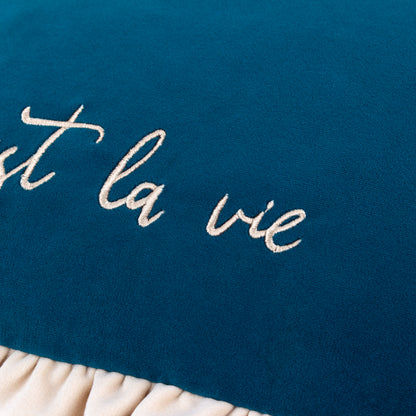 CEST LA VIE 30X50 CUSHION CASE NAVY