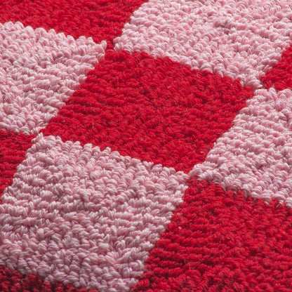 CHECK 45X45 CUSHION CASE RED OR DEAD PINK