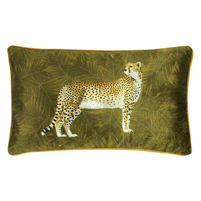 CHEETAH FOREST 30X50 CUSHION CASE MOSS