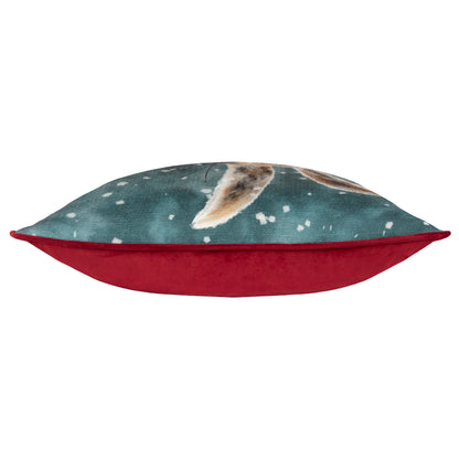 CHRISTMAS HARE 43X43 CUSHION CASE MULTI