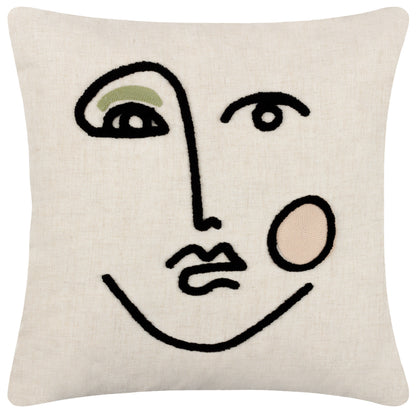 CLEO 45X45 CUSHION CASE PINK/GREEN
