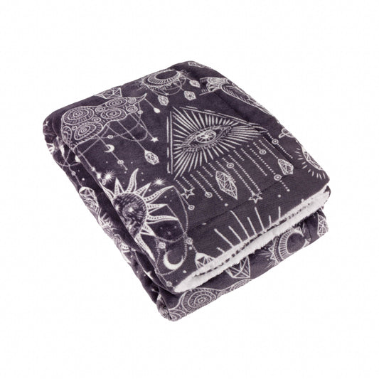 CONSTELLATION 130X180 SHERPA THROW CHARCOAL/CREAM