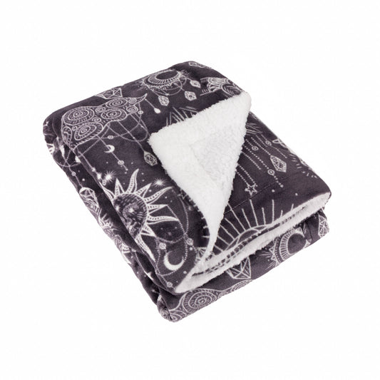 CONSTELLATION 130X180 SHERPA THROW CHARCOAL/CREAM