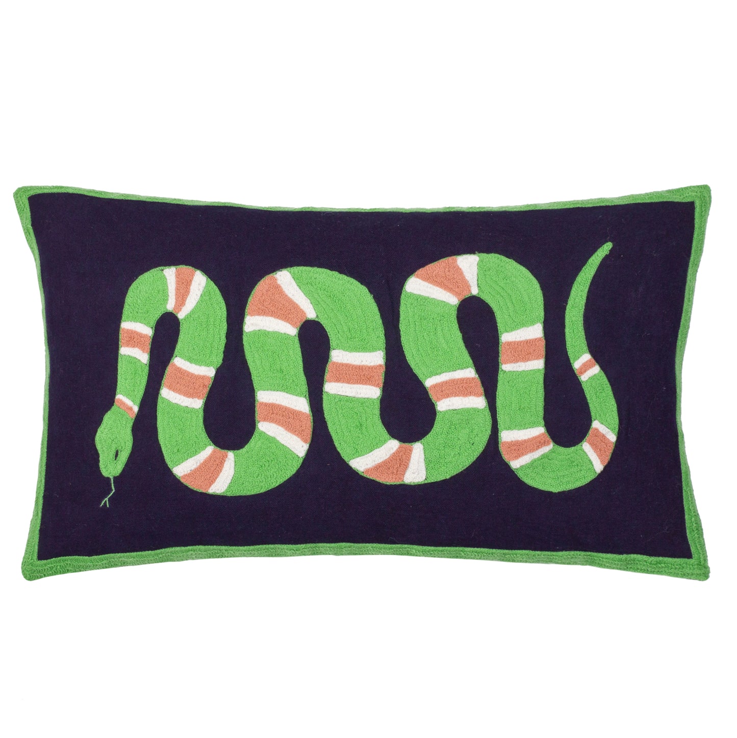 CORAL SNAKE 30X50 CUSHION CASE LIME