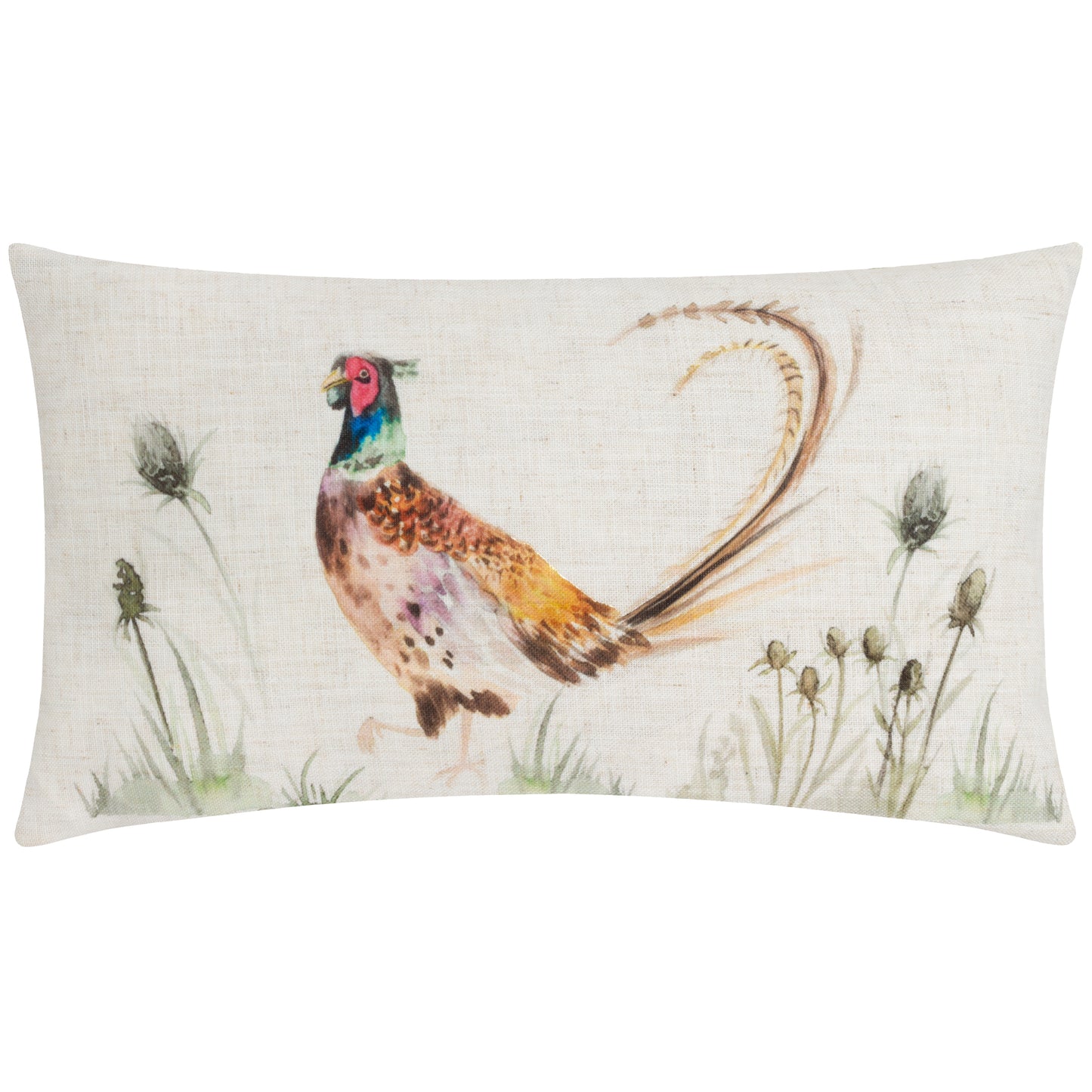 COUNTRY PHEASANT 30X50 CUSHION CASE NATURAL
