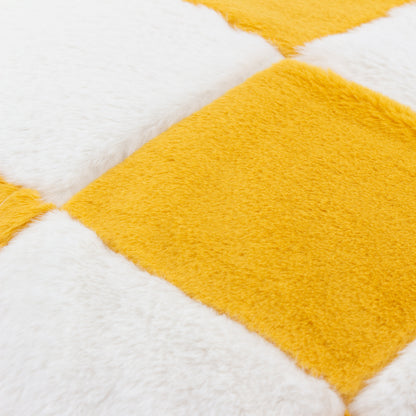 COZEE CHECK 50X50 CUSHION CASE YELLOW