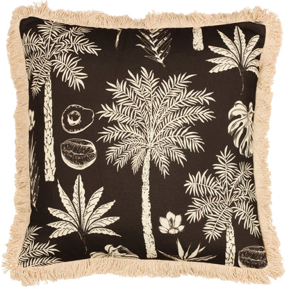COLONIAL PALM 45X45 CUSHION CASE ESPRESSO