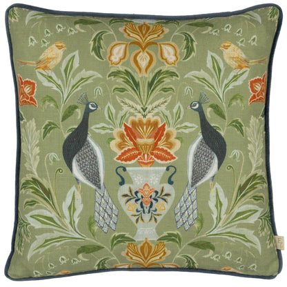 CHATSWORTH PEACOCK 43X43 CUSHION CASE SAGE