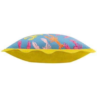 CRUSTACEANS 50X50 CUSHION CASE AQUA
