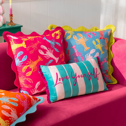 CRUSTACEANS 50X50 CUSHION CASE AQUA