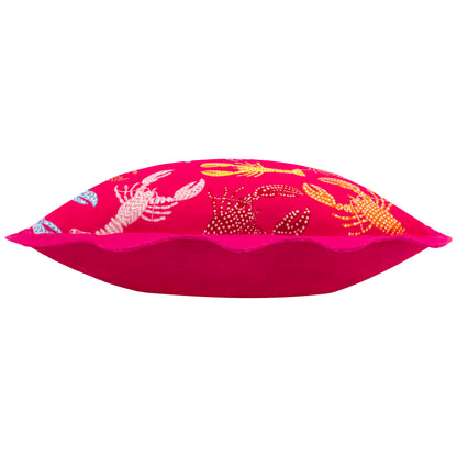 CRUSTACEANS 50X50 CUSHION CASE PINK