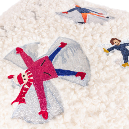 CHRISTMAS TOGETHER SNOW ANGELS 43X43 CUSHION CASE SNOW