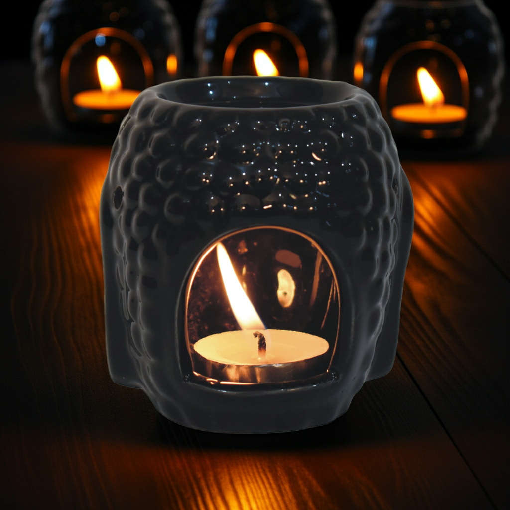 Black Buddah Oil Burner (Lotus)