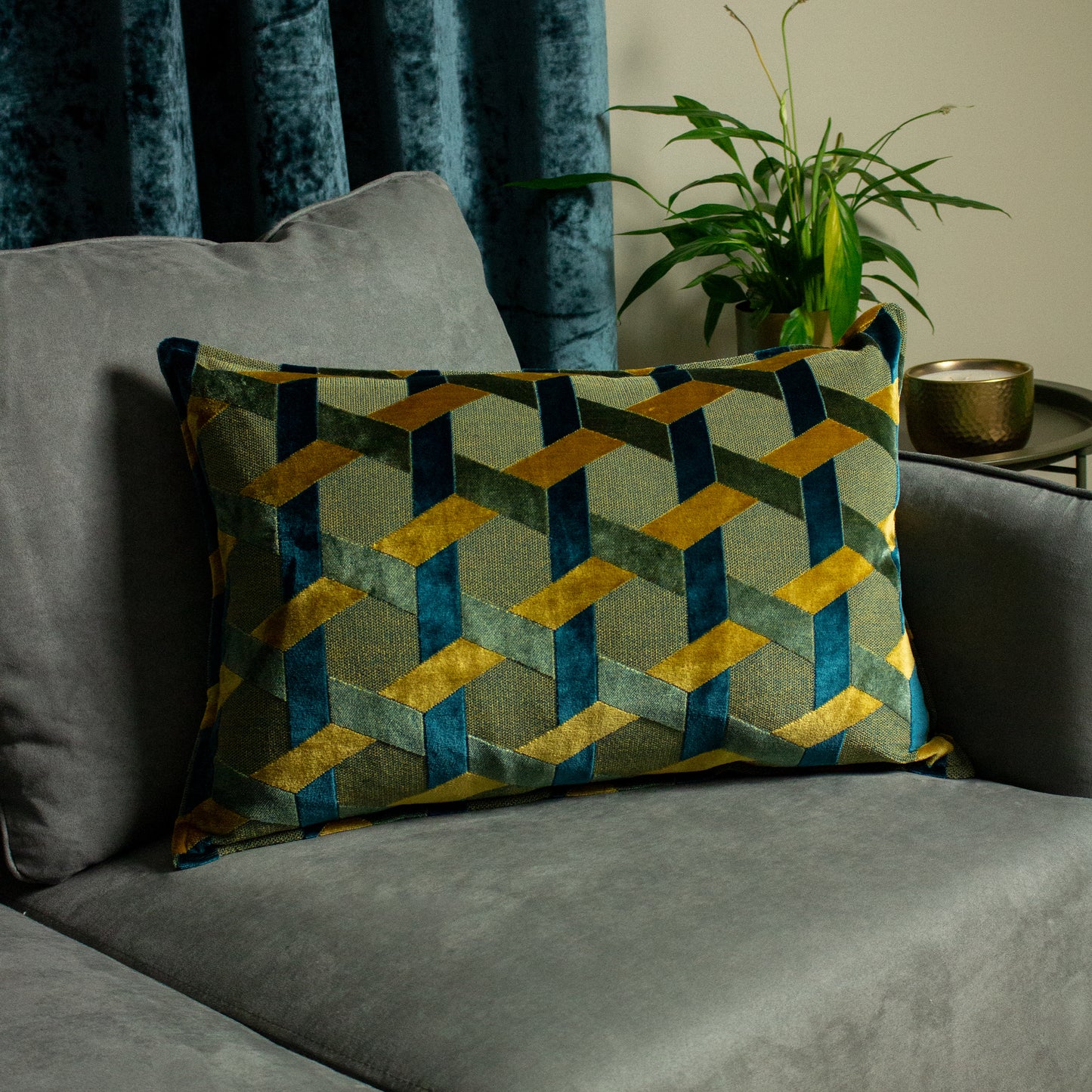DELANO 40X60 C/CASE TEAL/GOLD
