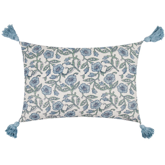 DELPHINE 40X60 CUSHION CASE DELPH BLUE