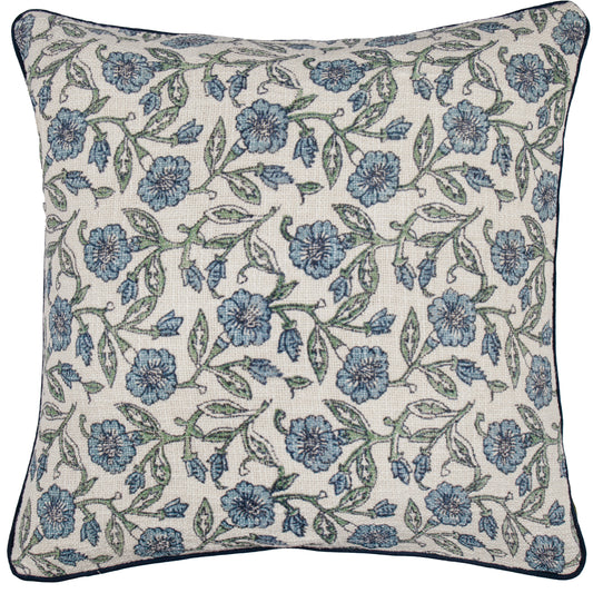 DELPHINE 50X50 CUSHION CASE DELPH BLUE