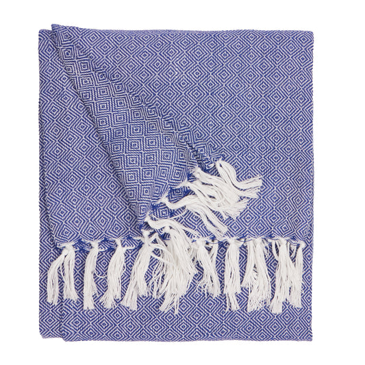 DESSA 130X180 OUTDOOR THROW COBALT