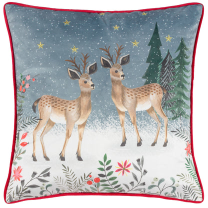 DITSY FESTIVE REINDEER 45X45 CUSHION CASE MULTI