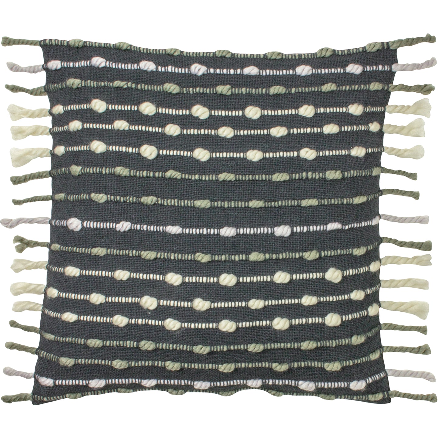 DHADIT 45X45 CUSHION CASE CHARCOAL/NATURAL